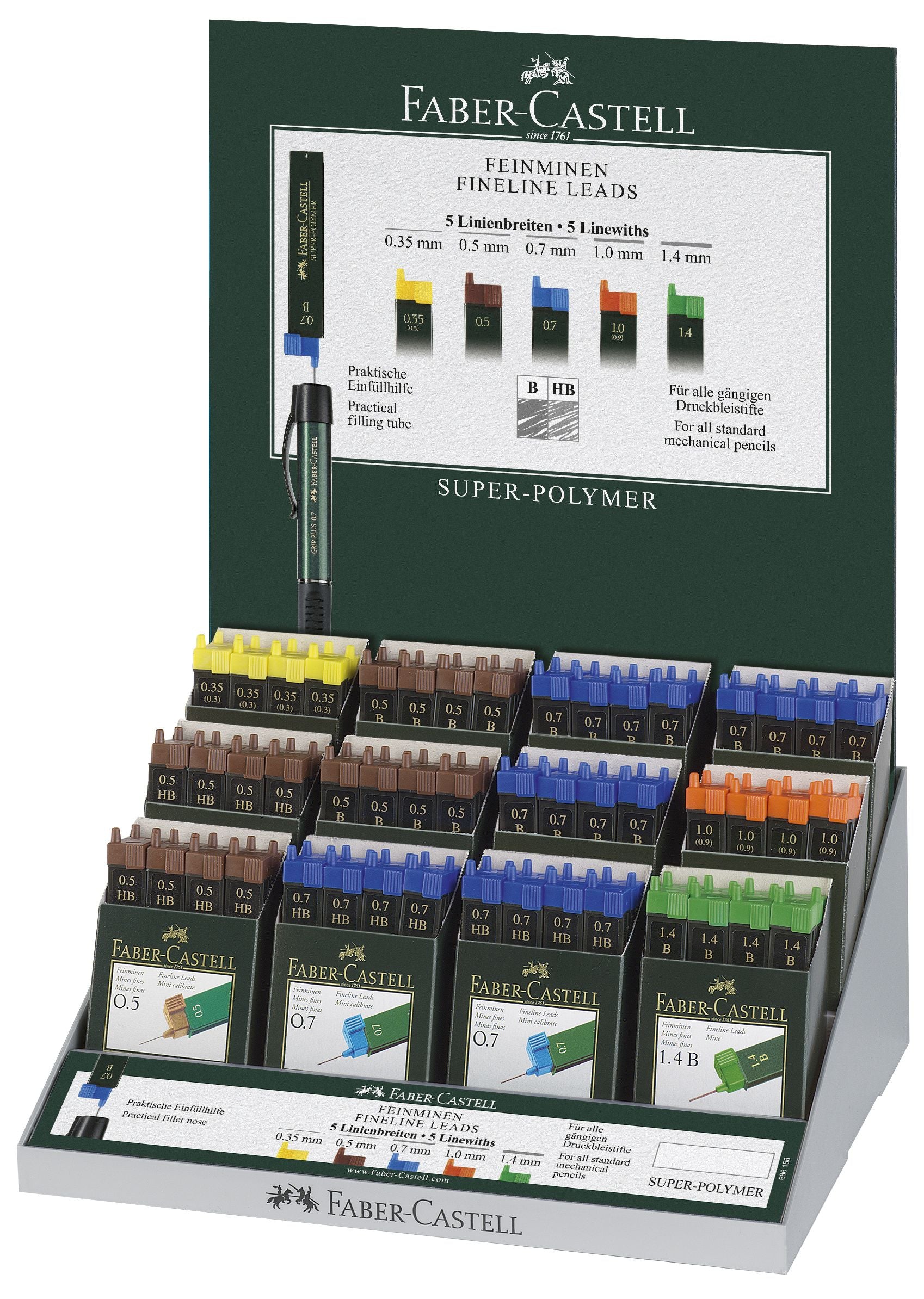 DISPLAY 144 BUC MINE CREION SUPER-POLYMER FABER-CASTELL DISPLAY 144 BUC MINE CREION SUPER-POLYMER FABER-CASTELL